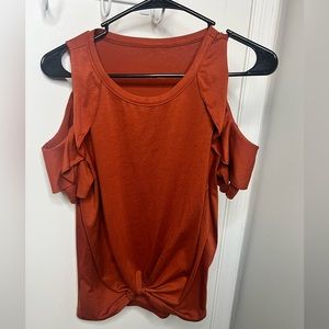 Low Shoulder Bottom Knot Shirt